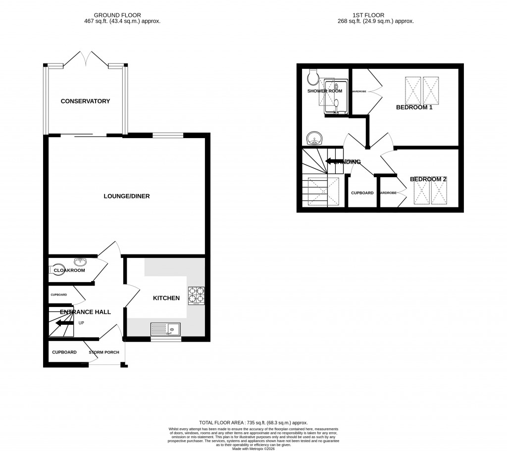 Floorplans For Abbey Mews, Tatworth, Somerset, TA20