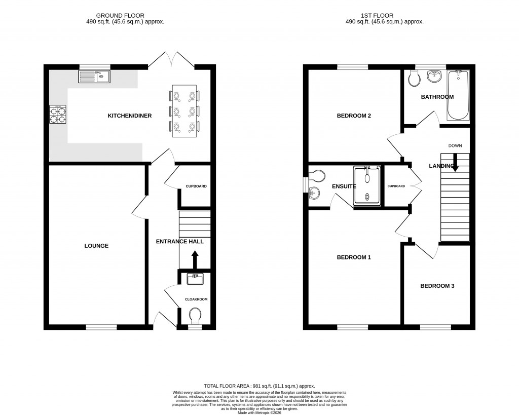 Floorplans For Birch Grove, Chard, Somerset, TA20