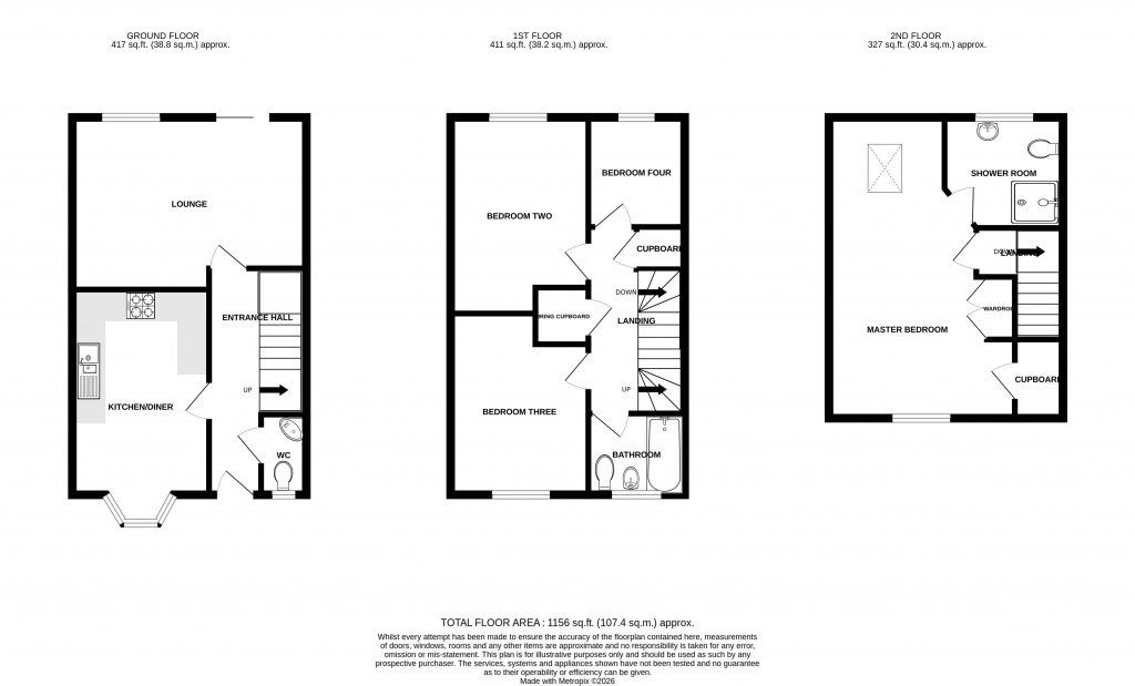 Floorplans For Wyatt Way, Chard, Somerset, TA20