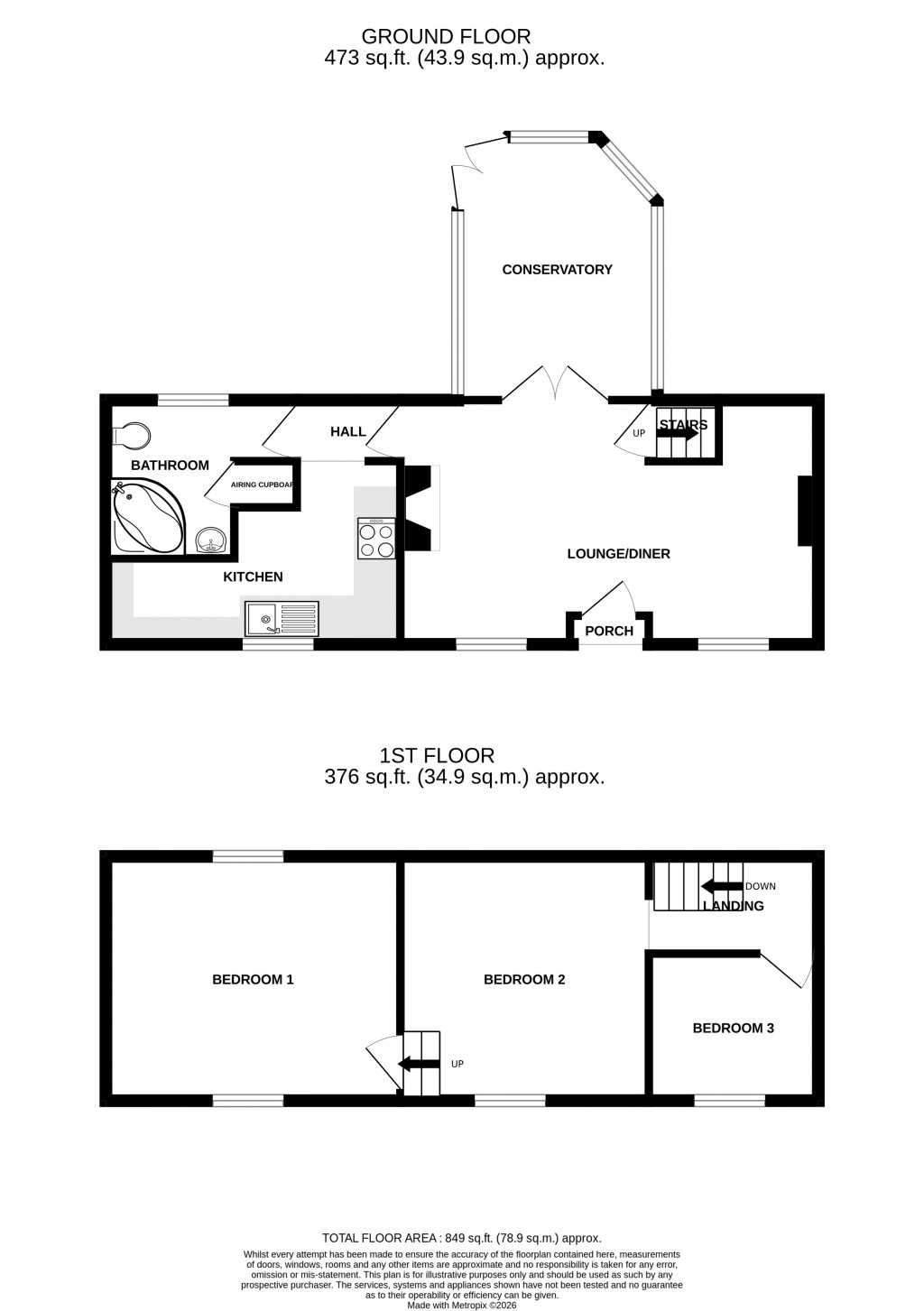 Floorplans For Marlpit Cottages, South Chard, Chard, Somerset, TA20