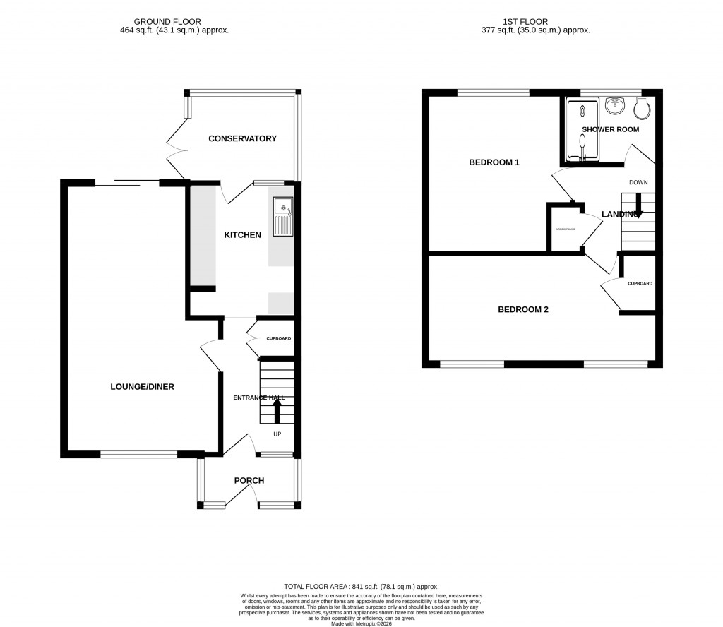Floorplans For Middle Touches, Chard, Somerset, TA20