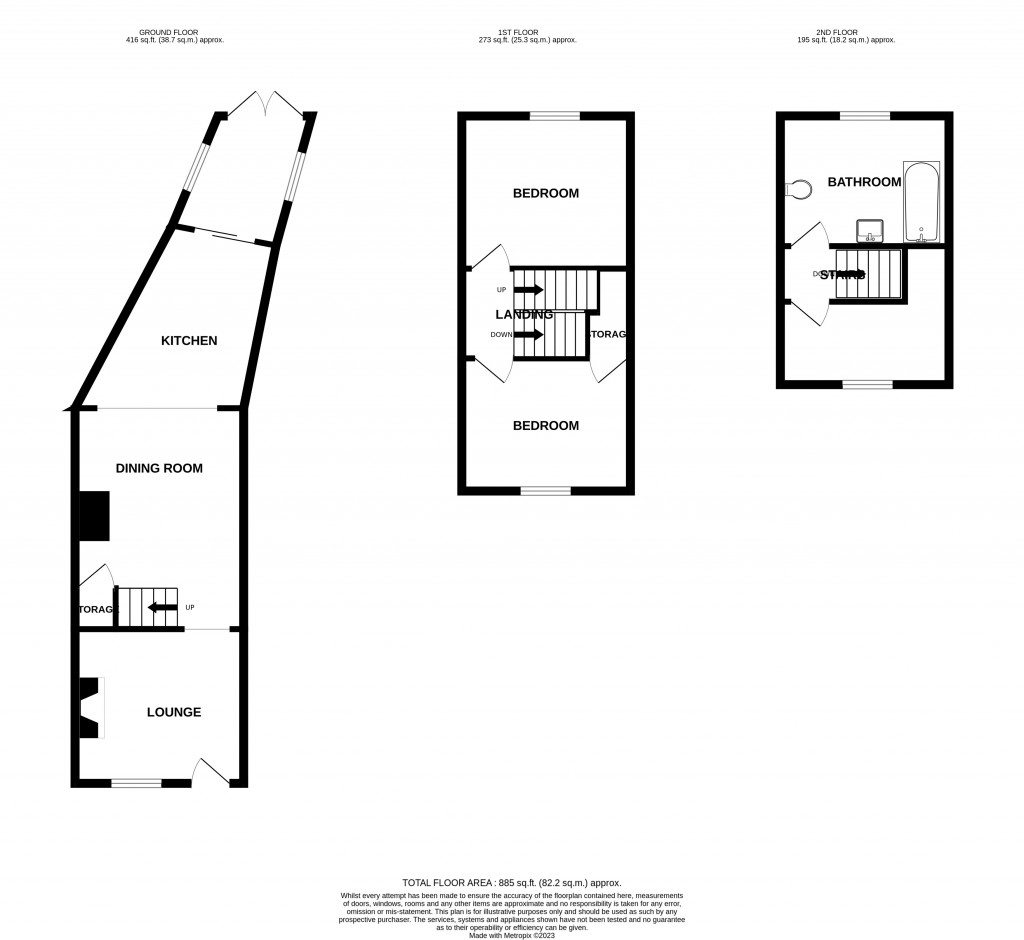 Floorplans For Combe Street, Chard, Somerset, TA20