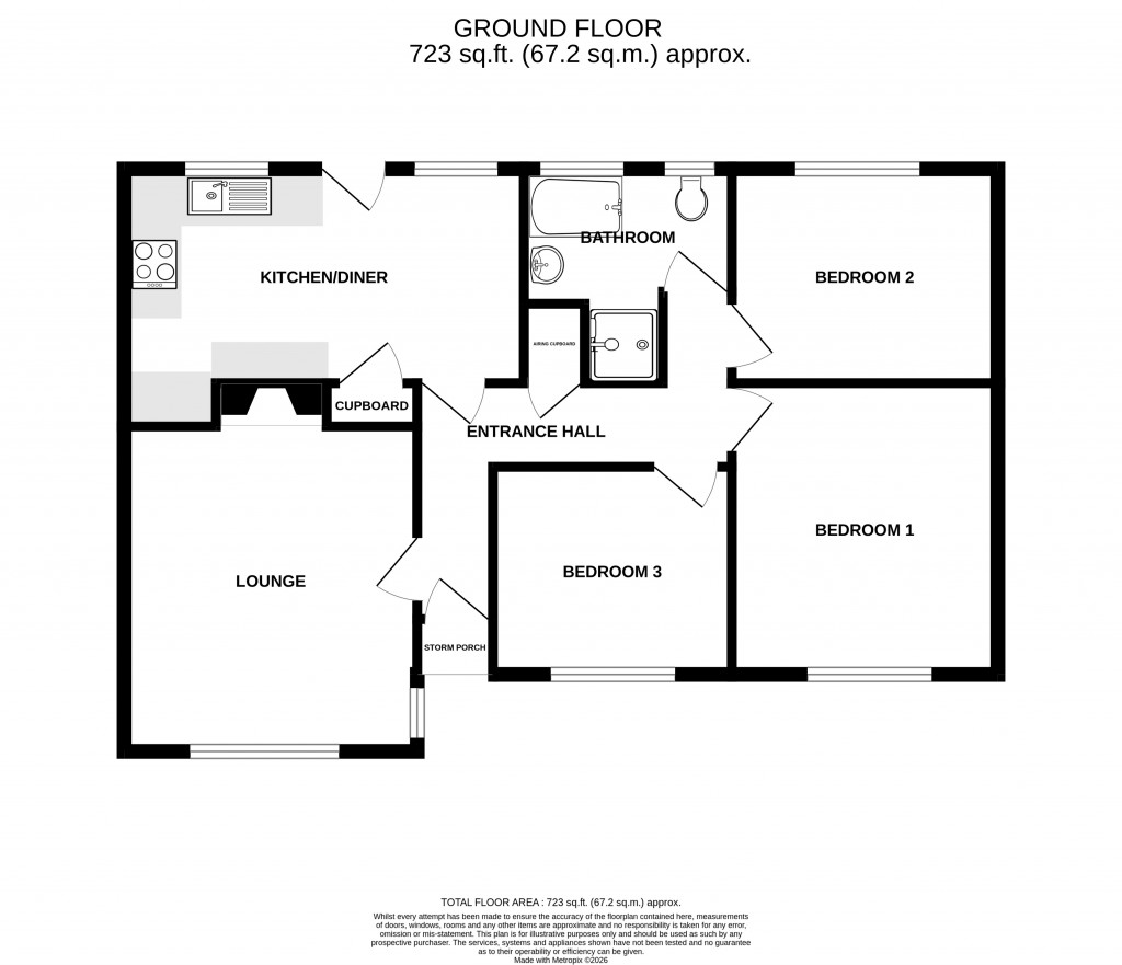 Floorplans For St Peters Close, Horton, Ilminster, Somerset, TA19
