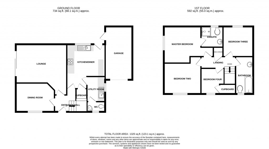 Floorplans For Brutton Way, Chard, Somerset, TA20