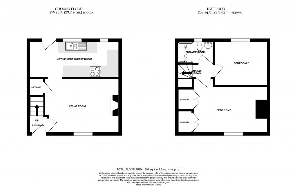 Floorplans For Duck Lane, Chard, Somerset, TA20
