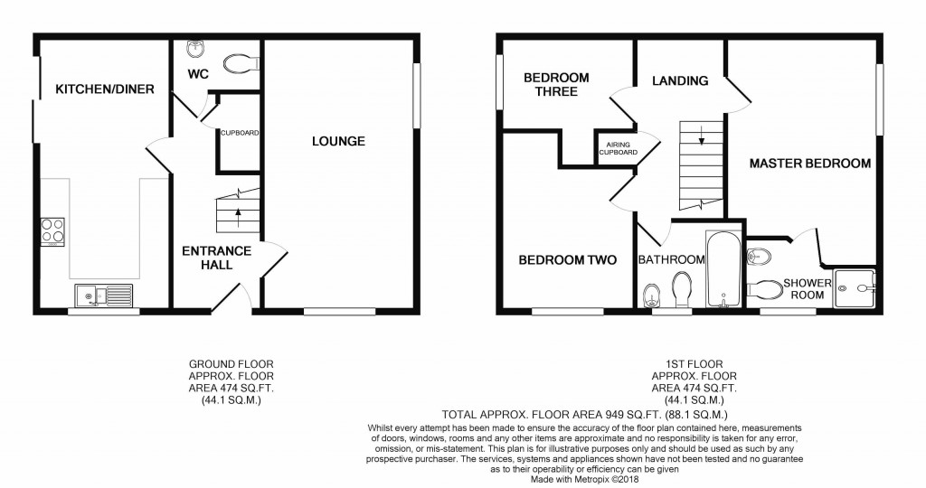 Floorplans For Coker Way, Chard, Somerset, TA20