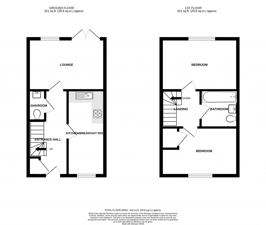 Floorplans For Covert Close, Axminster, Devon, EX13