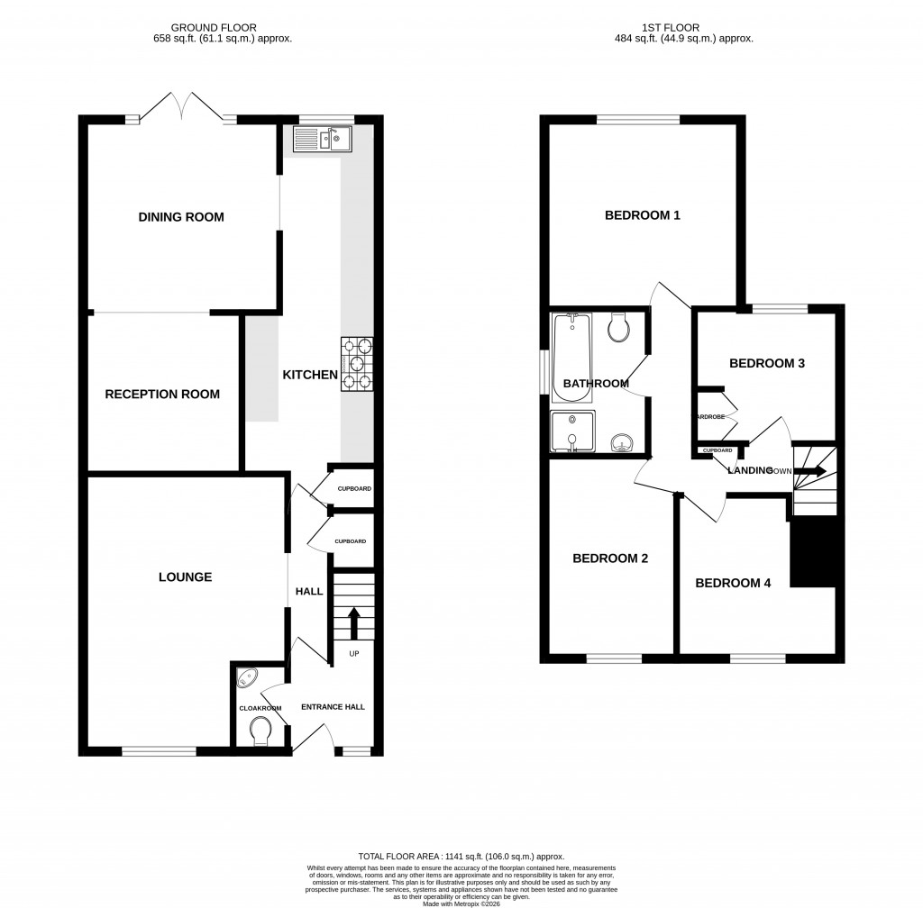 Floorplans For Middle Touches, Chard, Somerset, TA20