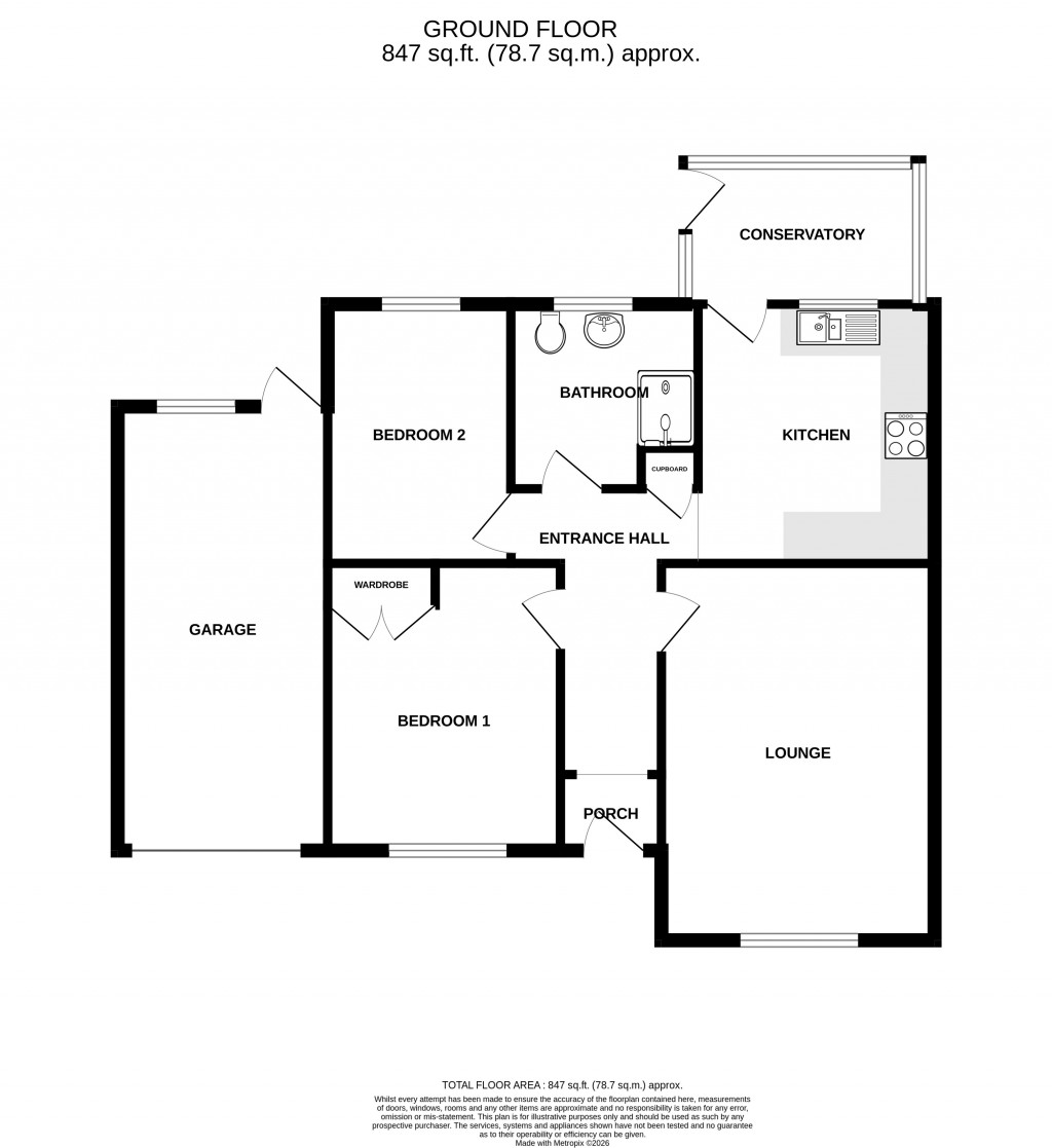 Floorplans For Lower Touches, Chard, Somerset, TA20