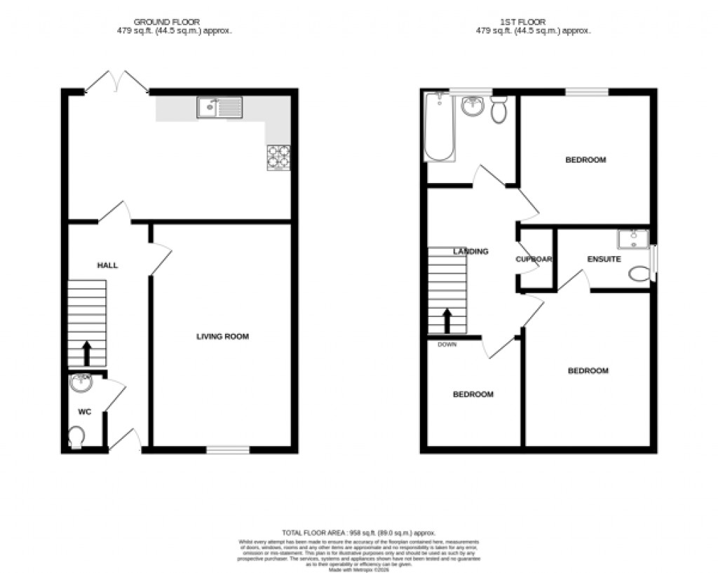 Floorplans For 3 Bramble Mews, Chard, Somerset, TA20
