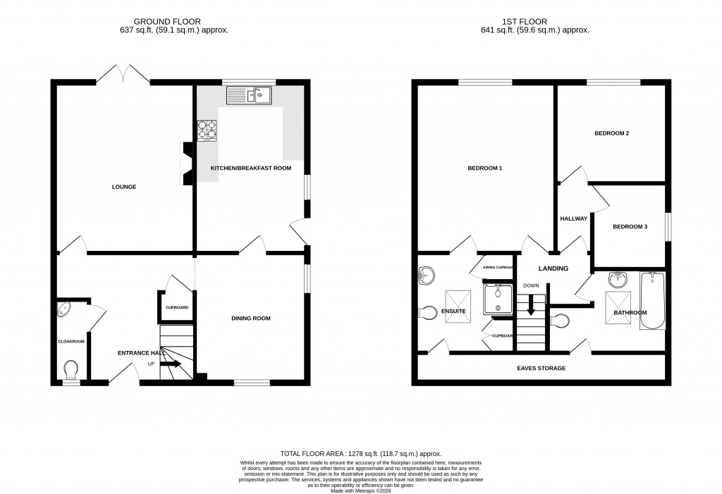 Floorplans For Shepherds Lane, Chard, Somerset, TA20
