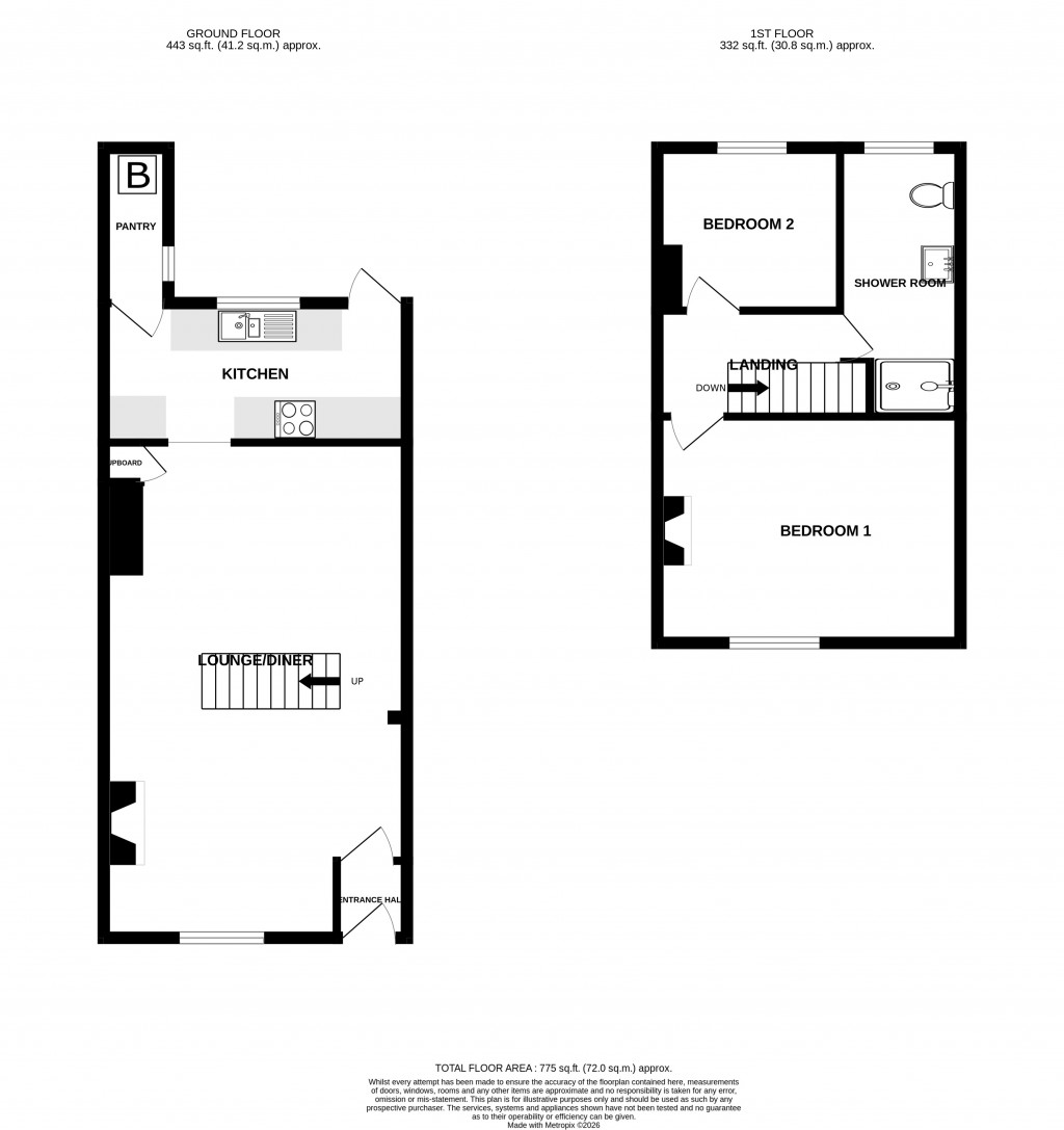 Floorplans For High Street, Chard, Somerset, TA20