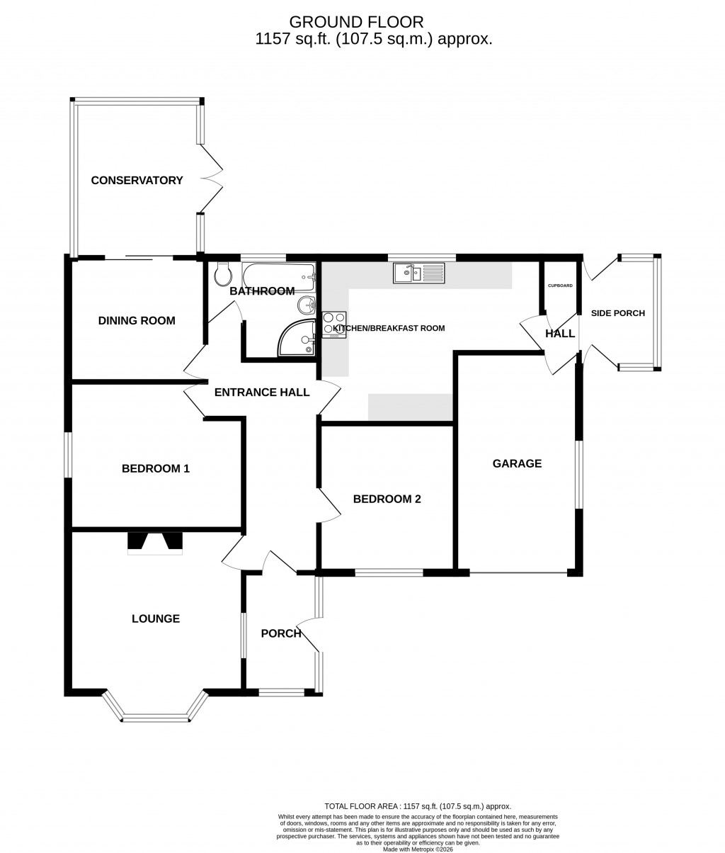 Floorplans For St Mary's Close, Chard, Somerset, TA20