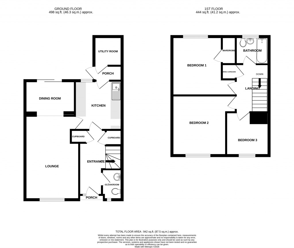 Floorplans For Davies Close, Winsham, Chard, TA20